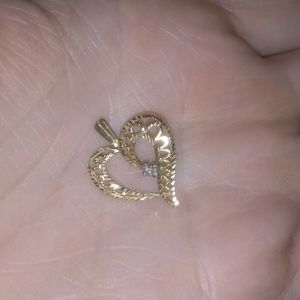 Firm on price14k with Cz heart pendent NO CHAIN
